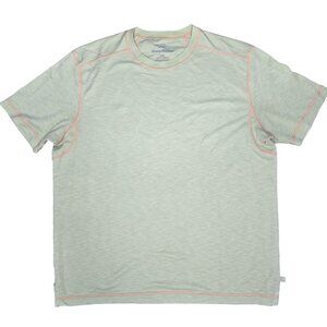 Tommy Bahama Mens T-Shirt M Green With orange Stitching cotton blend